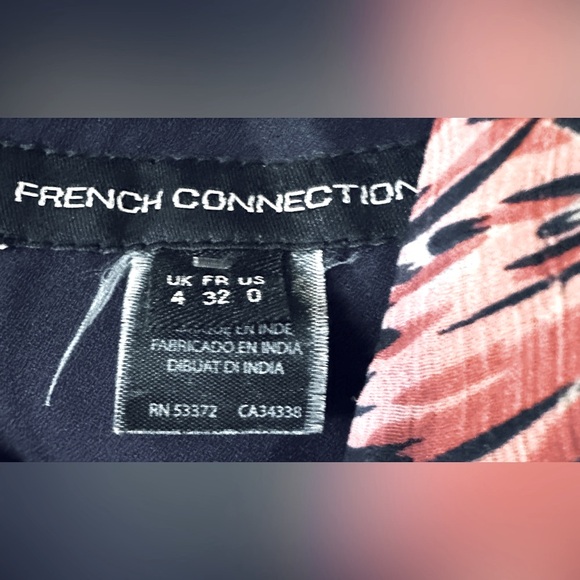 French Connection Sleeveless  Sahara Abstract Animal Print Chiffon Skater Dress - Picture 8 of 8